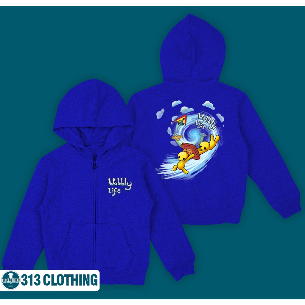 Jaket Hoodie Zipper Anak Wobbly Life Hoodie Anak Wobbly Life