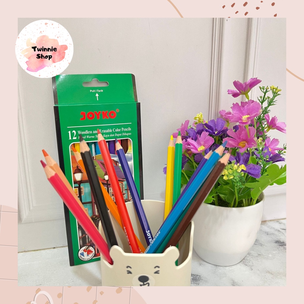 

PENSIL WARNA JOYKO ISI 12 PENCIL COLOR SELUSIN ERASABALE BISA DIHAPUS MEWARNAI MURAH MENGGAMBAR ALAT GAMBAR SEKOLAH READY COD