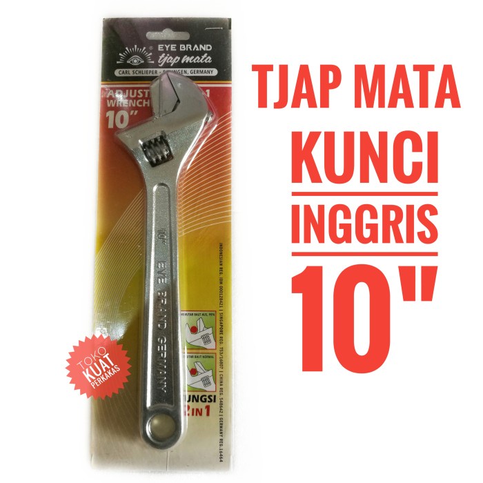 Terlaris Kunci Inggris 10" Tjap Mata