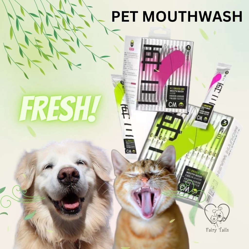 Pet Mouthwash Pembersih Gigi Penghilang Bau Mulut Untuk Anjing dan Kucing dari Ekstrak Polifenol Asli Tanpa Bahan Kimia / Pet Oral Mouthwash