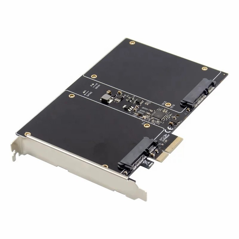 PCIe PCI Express to Dual 2.5" SATA 3.0 RAID Controller SSD HDD 6 Gbps