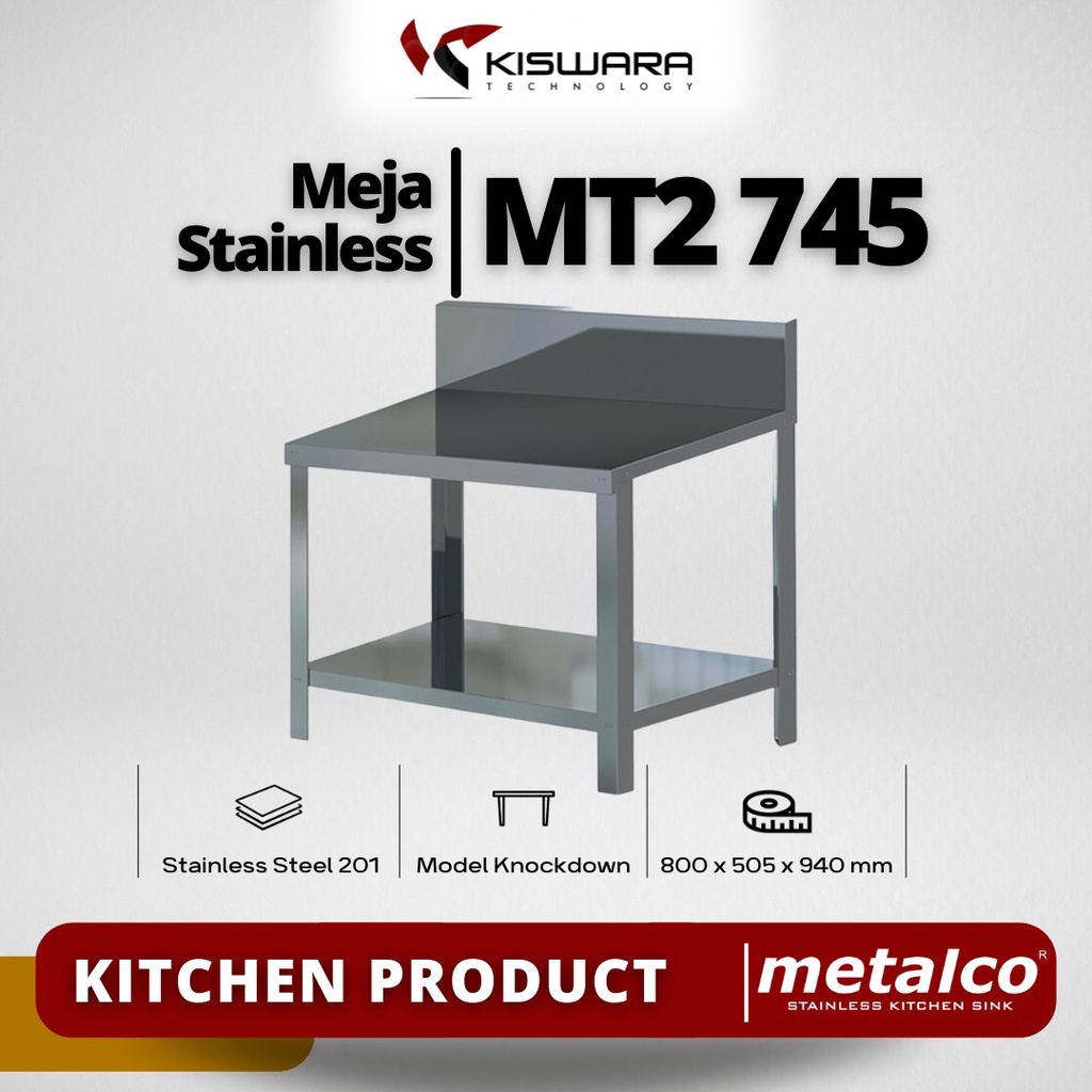 Meja Stainless Steel Metalco MT2 SB 745