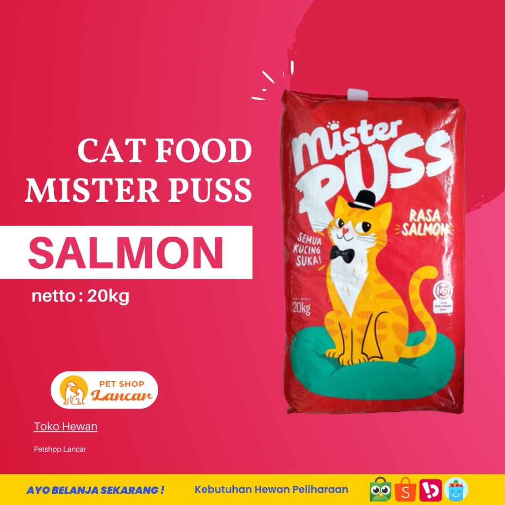 Makanan Kucing Mister Puss 20kg / Cat Food - Salmon