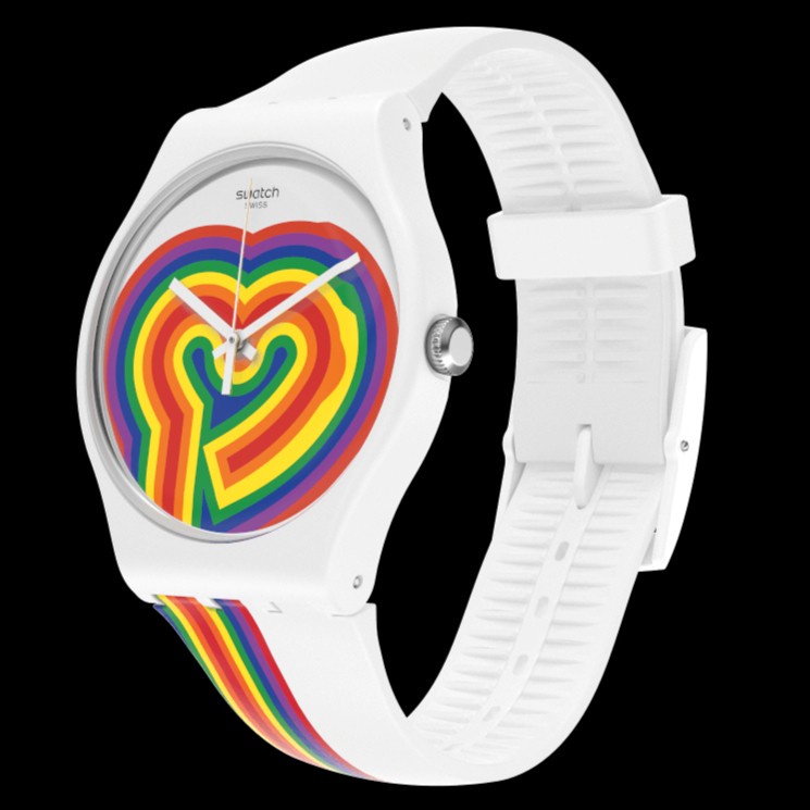 SWATCH SUOW171 BEATING LOVE Jam Tangan Pria Analog Original Swiss Made