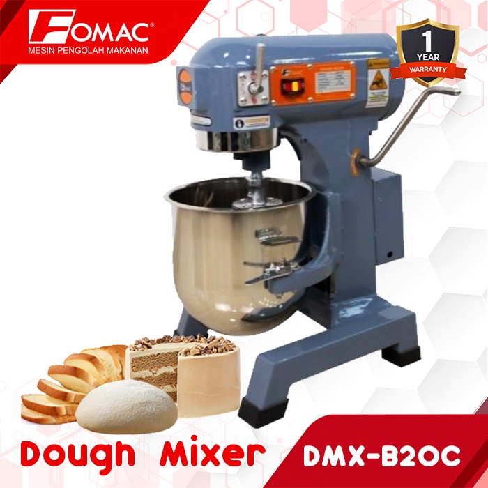 FOMAC Dough Mixer DMX-20C Mesin Pengaduk Adonan Roti Cake Kue Kering Planetary Mixer