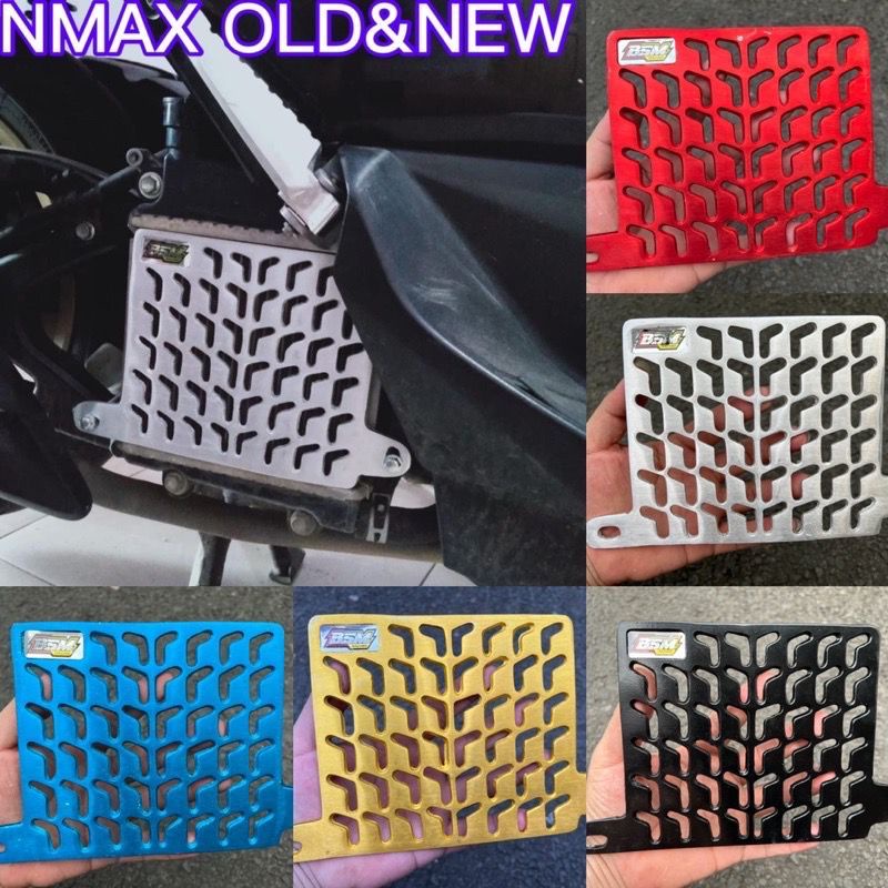 COVER RADIATOR MOTOR NMAX AEROX LEXY YAMAHA BSM RACING FULL CNC PREMIUM QUALITY MEREK