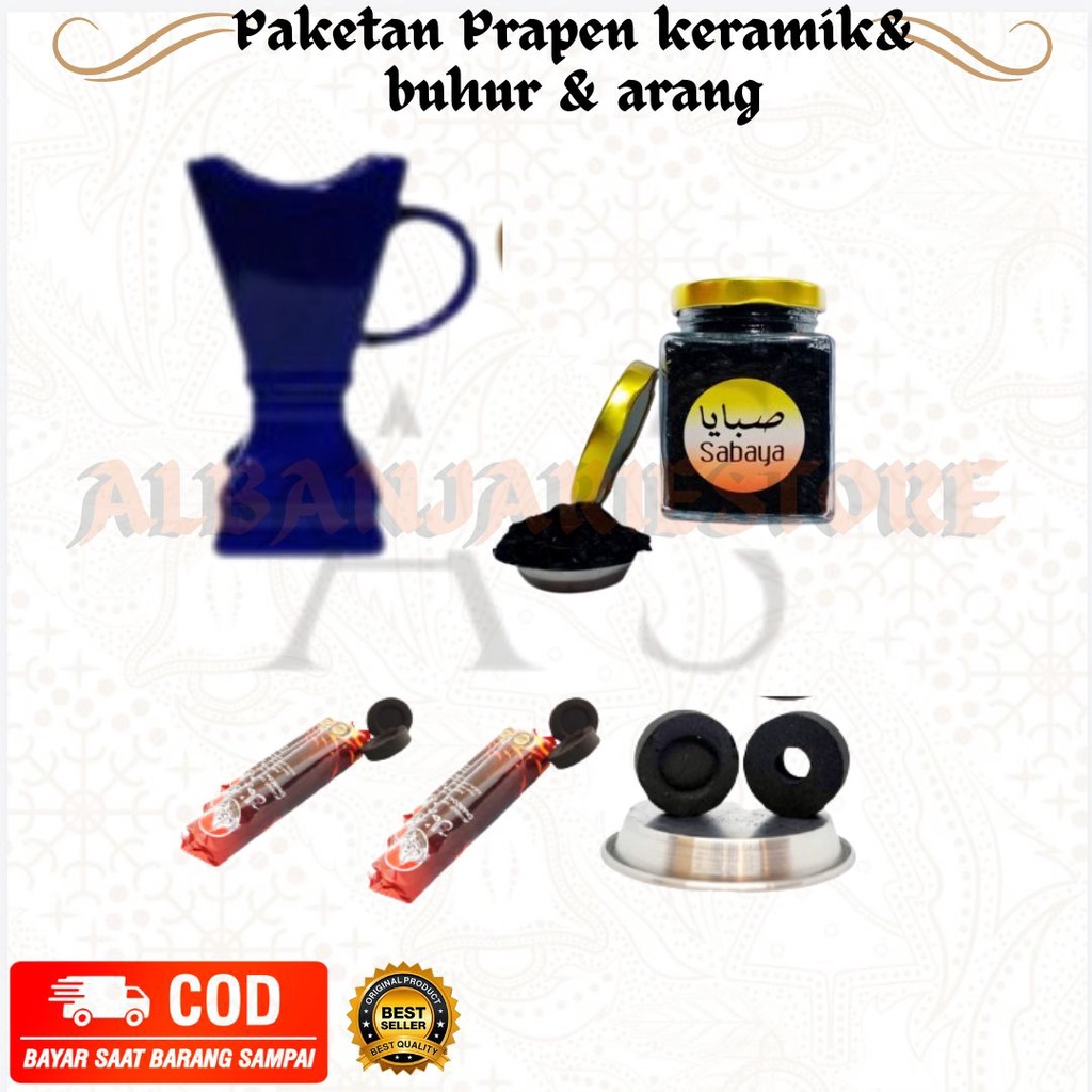 PAKETAN PRAPEN/PAKETAN BUHUR (PRAPEN KERAMIK+BUHUR TOPLES+ARANG 1 ROLL) TERMURAH