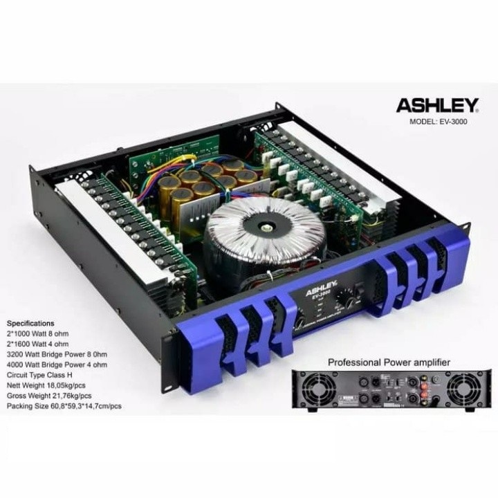 Power Ashley EV3000 Amplifier Ashley EV 3000 Original new