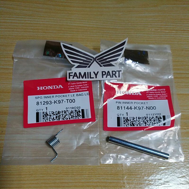 Pin Engsel Laci Depan Dan Per Tutup Box Laci Depan Adv Pcx 150 160 81293K97T00 81144K97N00 81293-K97