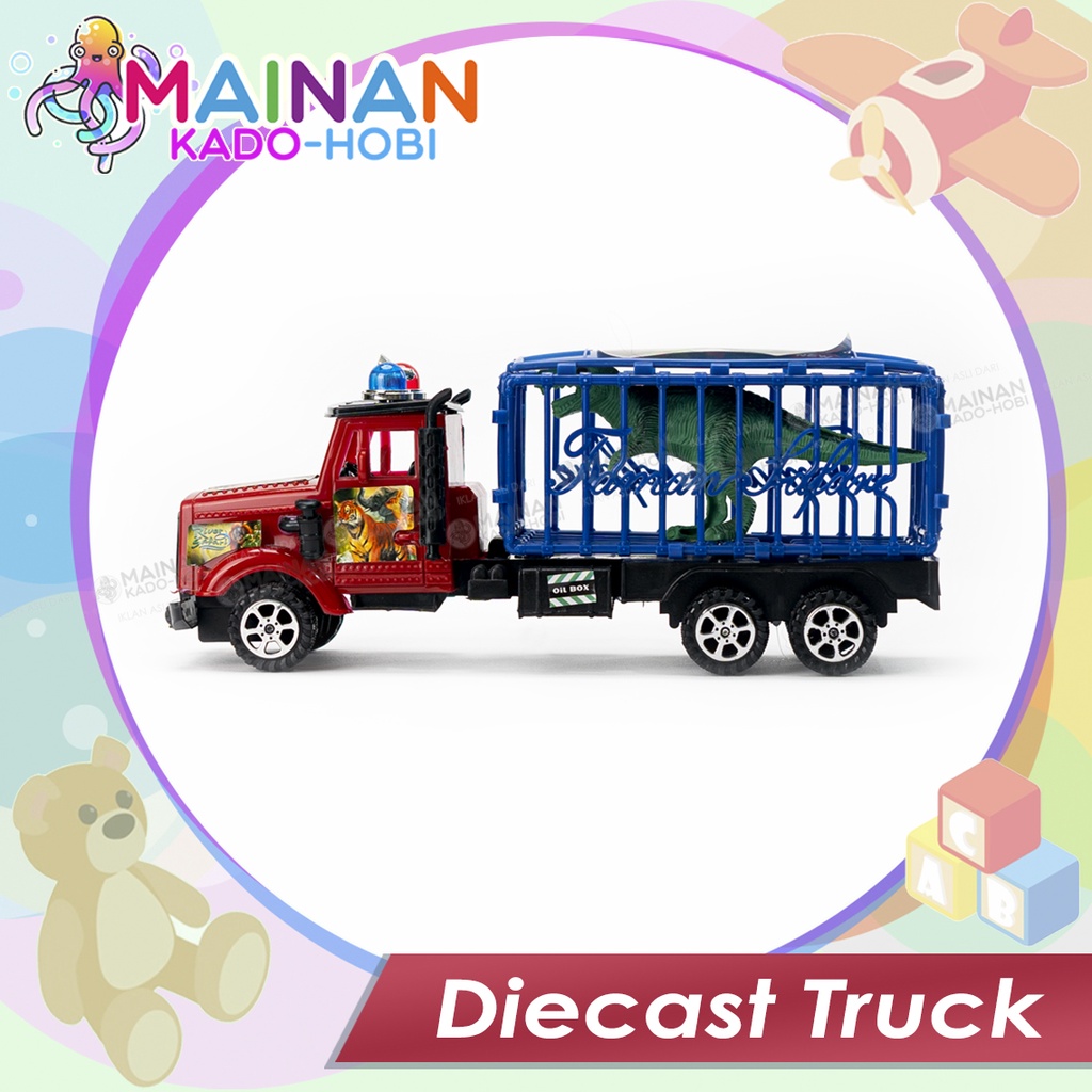 HADIAH MAINAN ANAK MINIATUR DIECAST TRUCK ANIMAL HEWAN DINOSAURUS