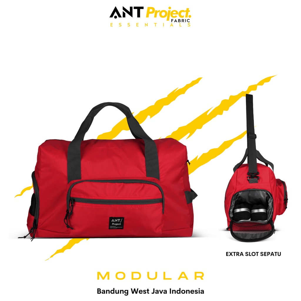 ANT PROJECT - Tas Gym Modular Duffel - Orange - Tas Duffel Olahraga