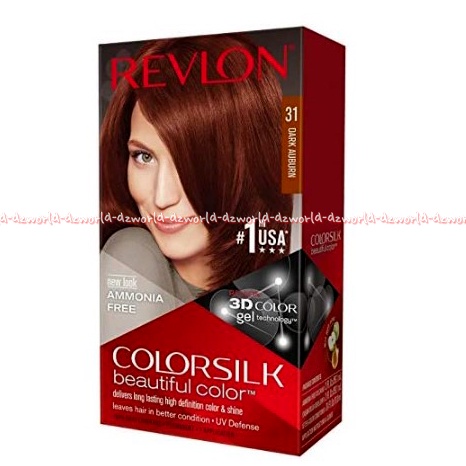 Revlon Colorsilk Hair 31 Dark Auburn Cat Pewarna Rambut Coklat Tua Hair Color Hair Colour Color Silk Pewarna Rambut Hair Color Revlon 31 Revlon31 Reflon