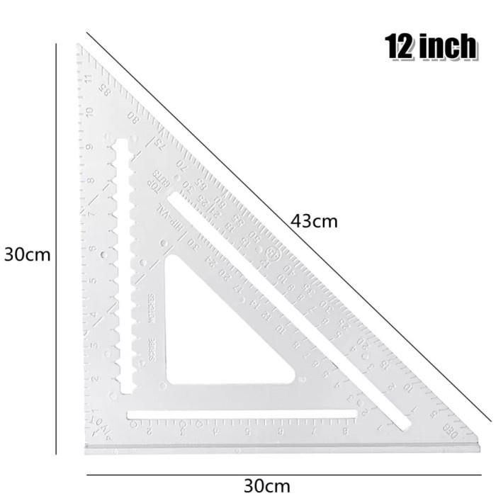 

Murah Alumunium Aloy Speed Square 12Inch 30Cm Penggaris Segitiga