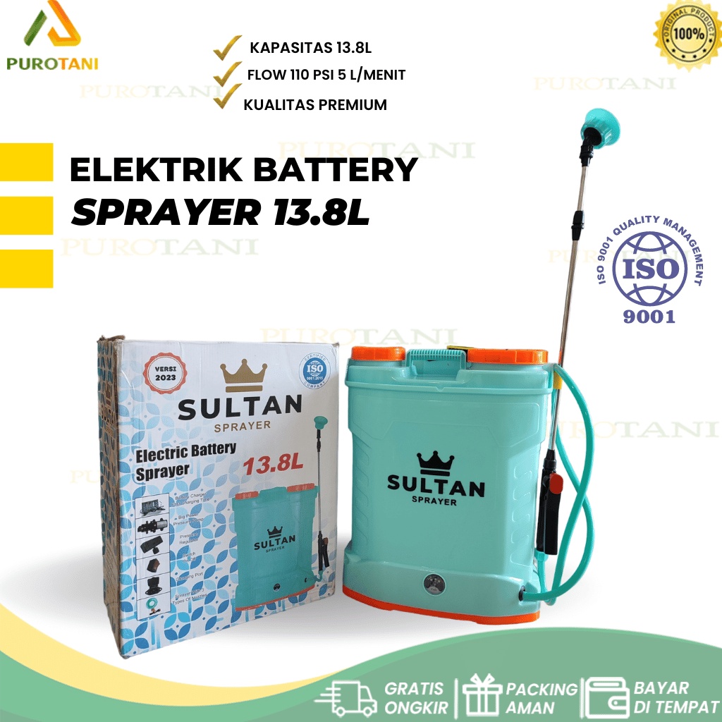 Tengki Semprot Sprayer Elektrik SULTAN Premium 110psi 13.8L