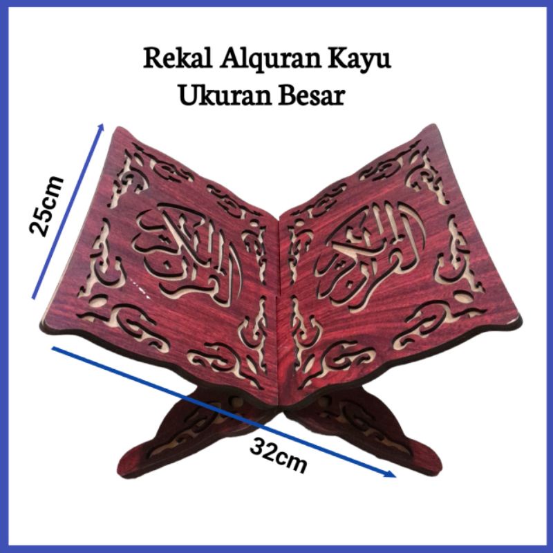 Rekal Alquran / Meja Alquran Kayu Ukuran Besar