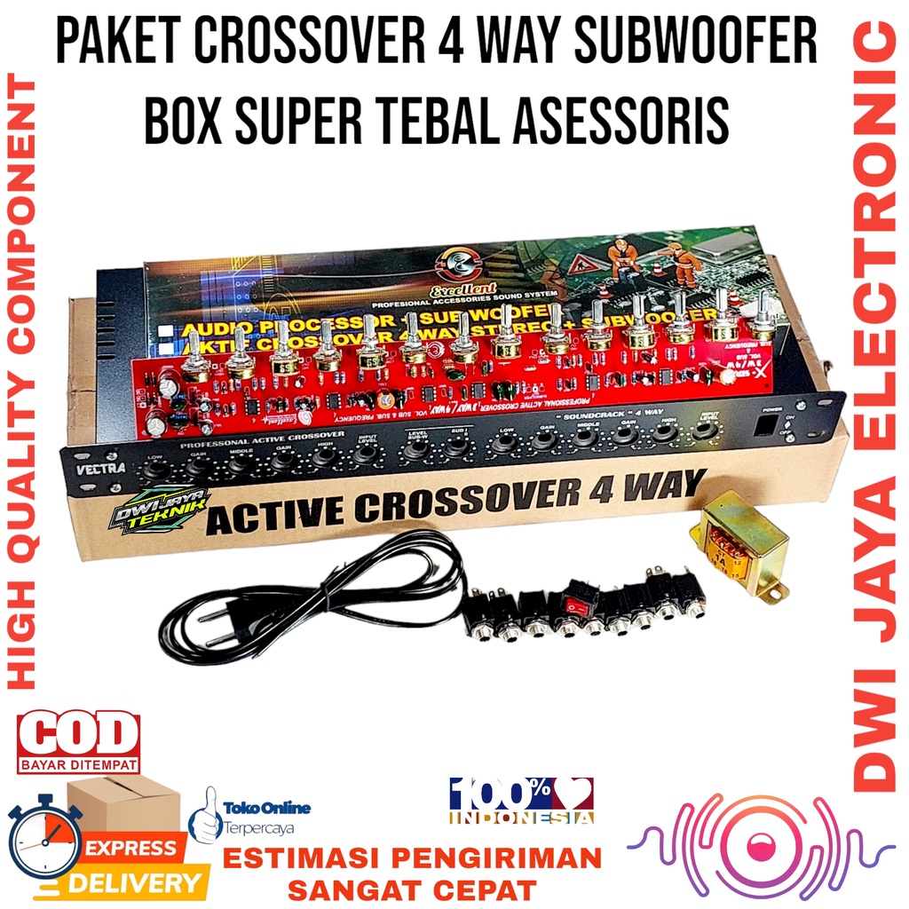 Satu Paket Crosover 4 way+Bok+acesoris lengkap Tinggal Rakit