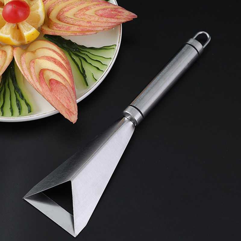 Pisau Ukir Pemotong Buah Segitiga Carving Knife Stainless Steel - KG70