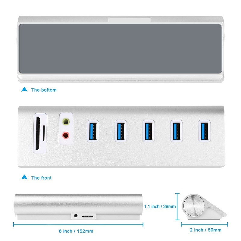 USB HUB Card Reader Audio AUX USB 3.0 Sound Adapter