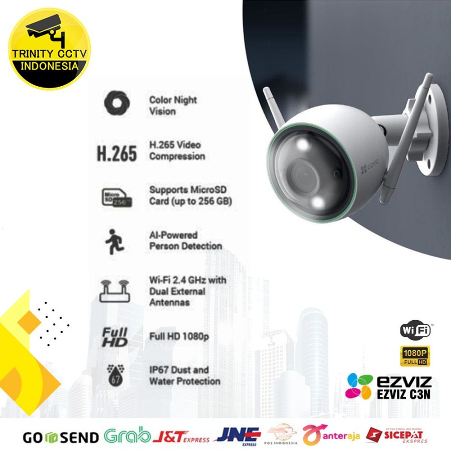 TCI - WIFI CCTV Outdoor EZVIZ C3N 1080p Fullcolor