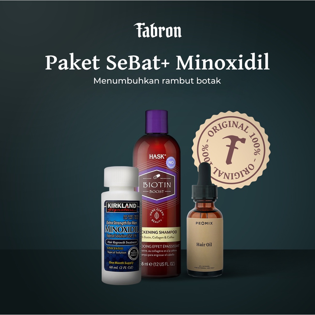 Sebat + Minoxidil - Paket Perawatan Rambut Botak