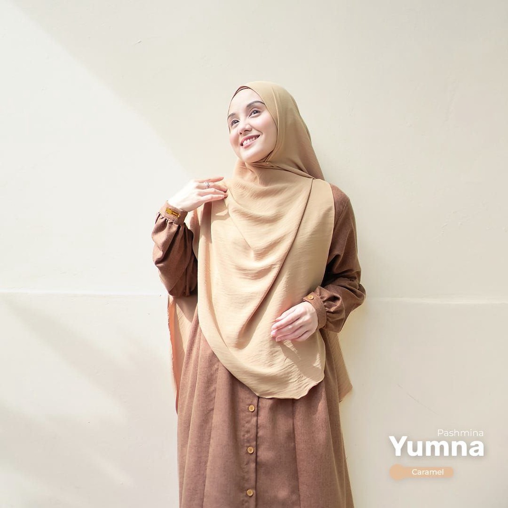 Arafa Hijab - Yumna Pashmina | Yumna Curve Pashmina | Pashmina Oval Syar'i Crinkle