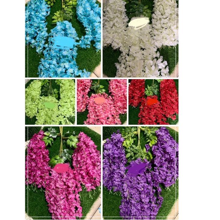 ➼ Daun wisteria jumbo / Daun dekorasi / Daun pelaminan / Hiasan / lusinan ◘