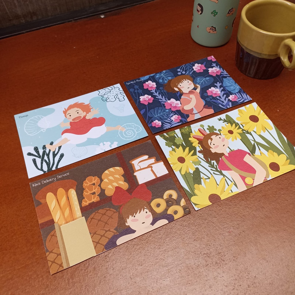 

Ghibli Postcard | Cute Postcard Pack | by Senangsenang Grafisria
