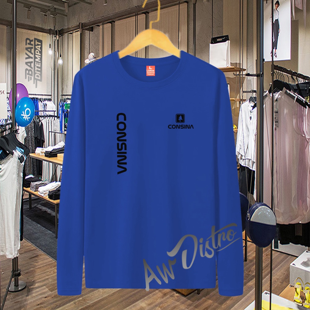 COD Baju Kaos Distro CNS KIRKA Teks Hitam Premium Quality Lengan Panjang Kaos Tulisan Kaos Kata-Kata Kaos Sablon Big Size