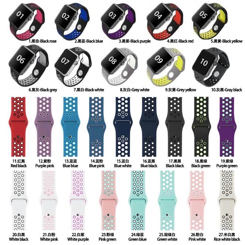 COLOUR STRAP APPLE WATCH SERI 8 / SERI 7 (41mm / 45mm) SERI SE (2020 / 2022) SERI 6 / 5 / 4 (40mm / 44mm) / SERI 3 / 2 / 1 (38mm / 42mm) TALI / STRAP APPLE WATCH