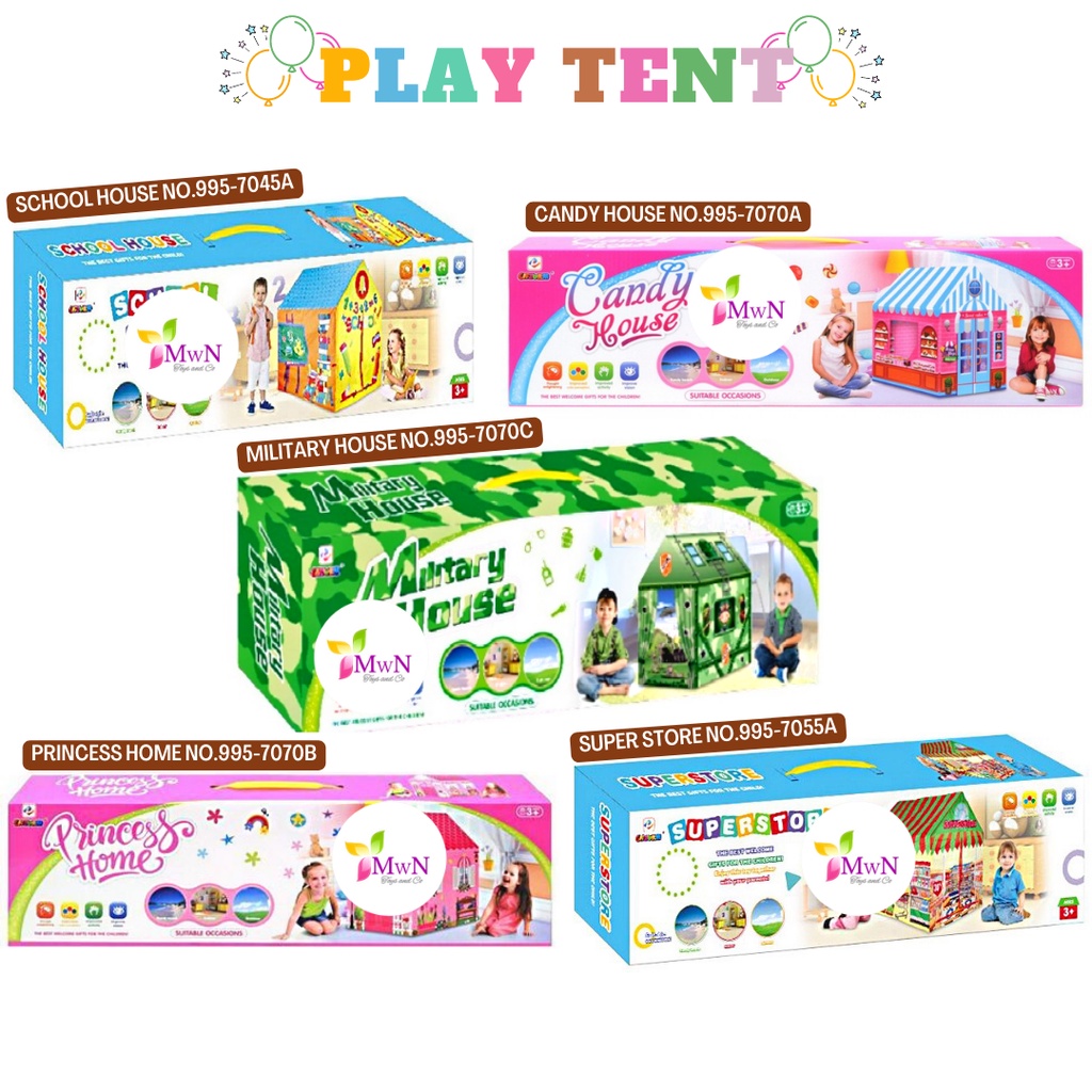 MWN Mainan Anak Tenda Play Tent Indoor Outdoor Kode 995 5 Jenis Varian