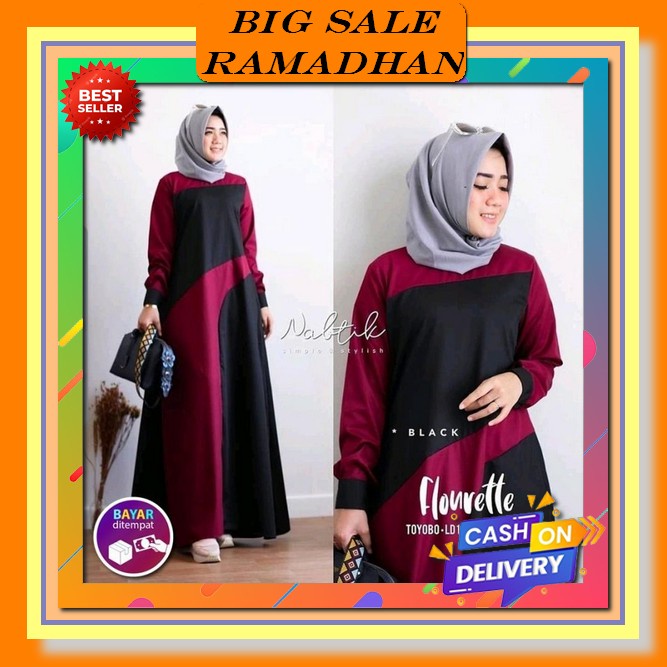 Baju Busana Muslim Gamis Remaja Kekinian Korean Style Lebaran Terbaru 2023 Baju Muslim Gamis Wanita 
