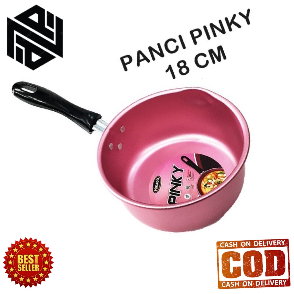 Panci susu mie Alcor Pinky (18 cm)  Anod - Pink panci rebus panci mie panci kuah gagang pink merah m