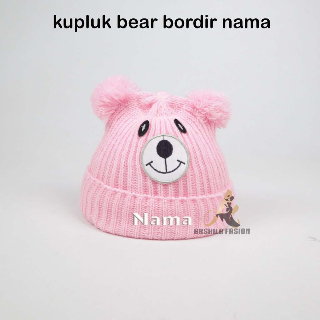 KUPLUK BORDIR BEAR GRATIS TAMBAH NAMA