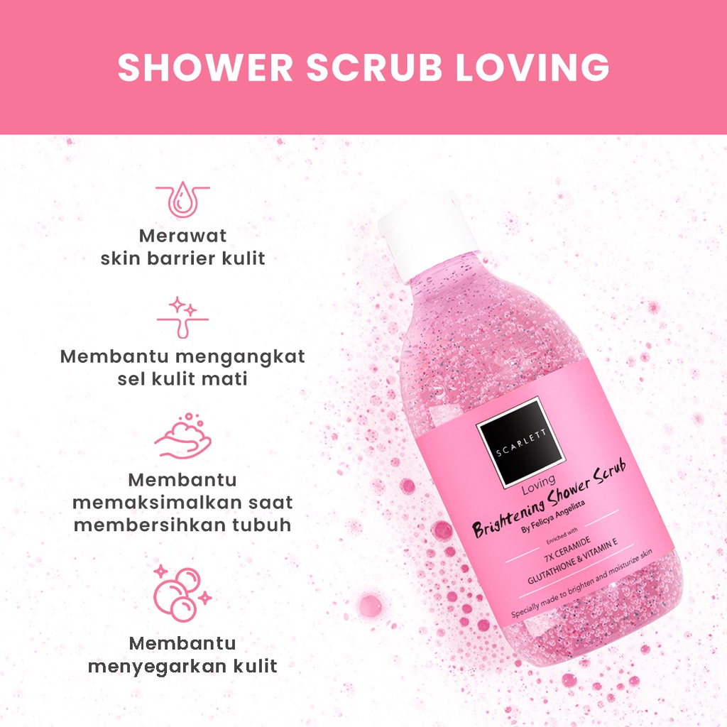 |LB| SCARLETT WHITENING LOVING SERIES - BODY LOTION - SHOWER SCRUB SABUN - BODY SCRUB - BODY SERUM - BODY CREAM LOVING - LOVING SCARLETT BPOM