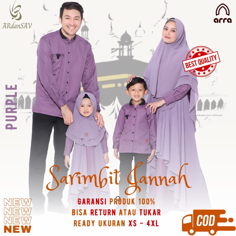 Sarimbit 2024 Terbaru Gamis Couple Pasangan Baju Couple Keluarga Gamis Jumbo ld120 ld 130 Lebaran 20
