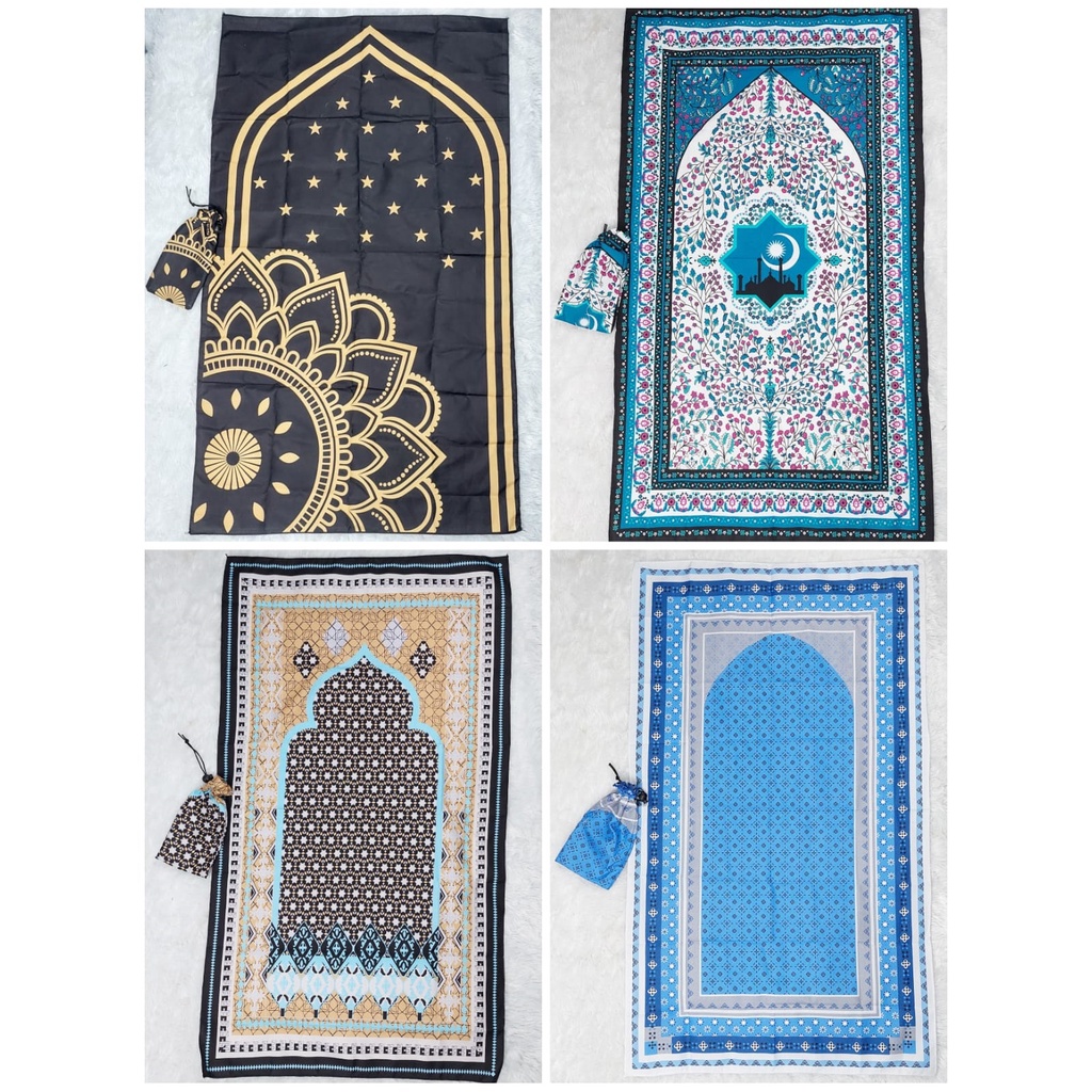 (NCS) Sajadah Travel Sajadah Traveling Pouch Souvenir Umroh Sajadah JUMBO / KECIL Motif Al-Bahar Sajada Mukena Traveler