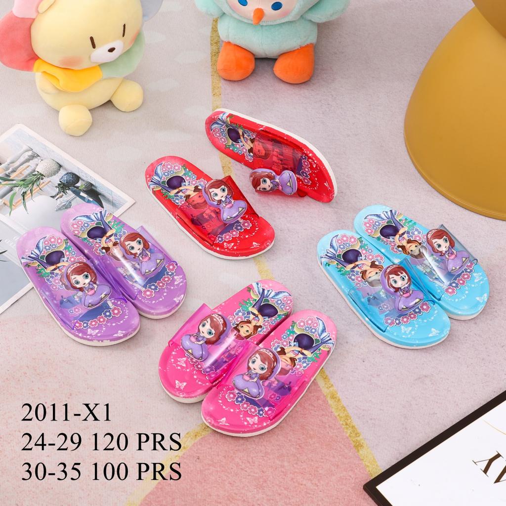 Sendal Slop Anak Balance 2011 X1 Sandal Anak Slip On Karakter Sofia Jelly Rubber Karet Lentur 100% Original Lucu Imut Nyaman Awet Anti Slip