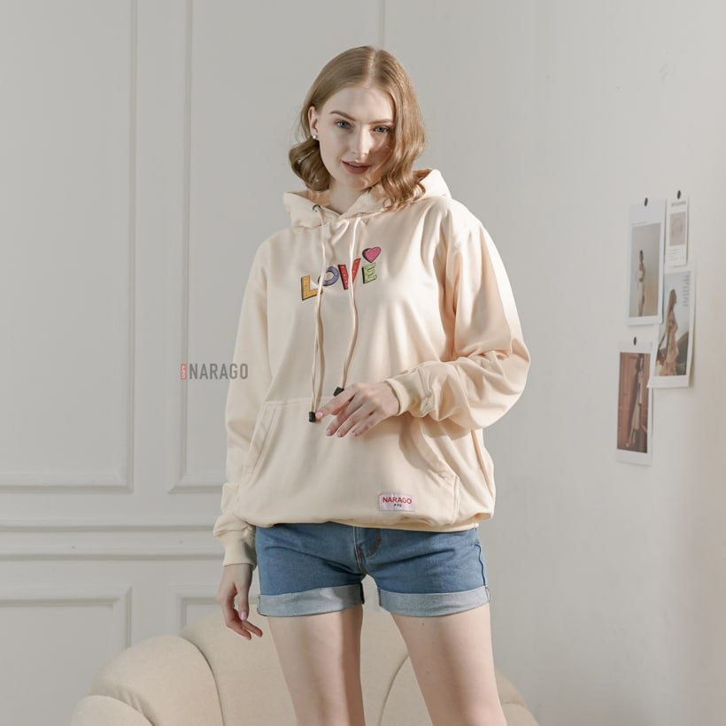 Nara.Grosir - Hoodie Jumper Love l Sweater Hodie Unisex