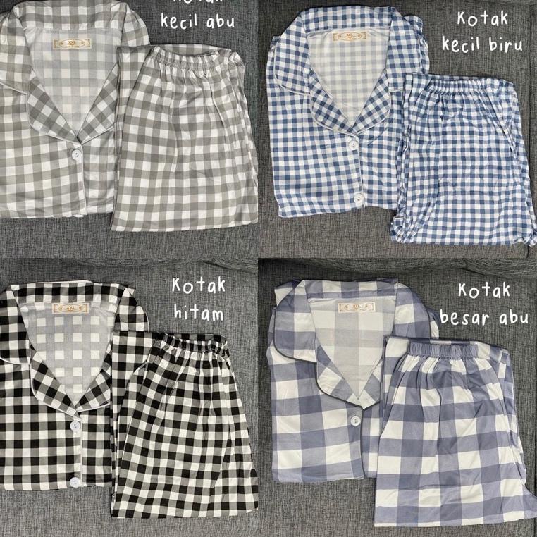 LANGSUNG ORDER Piyama Kotak Import Korea Lengan atas panjang Piyama korea Taehyung PP