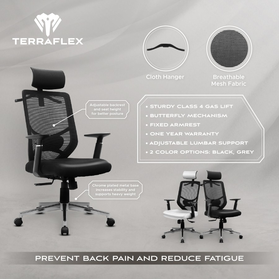 Terraflex OFC-12 Ergonomic Office Chair Kursi Kantor Ergonomis