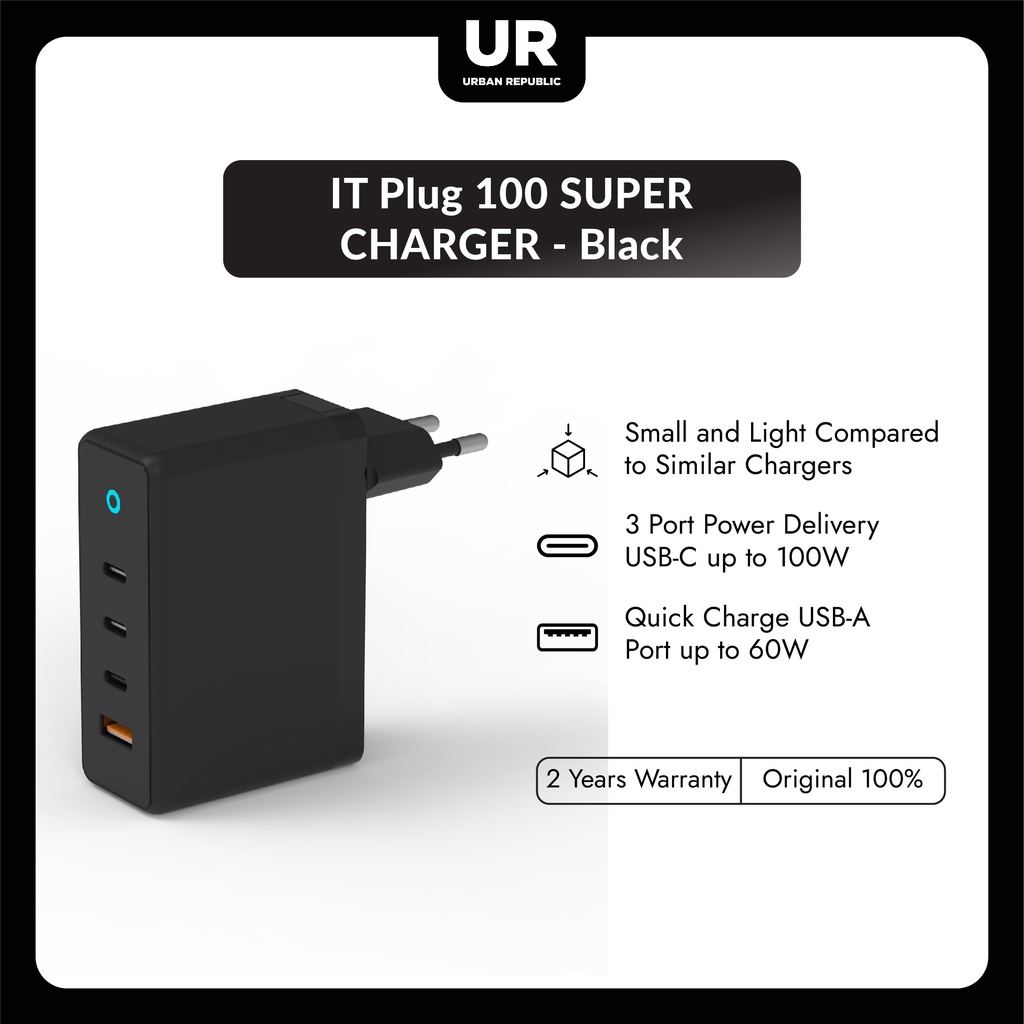 IT Plug 100 W Super Charger - Black