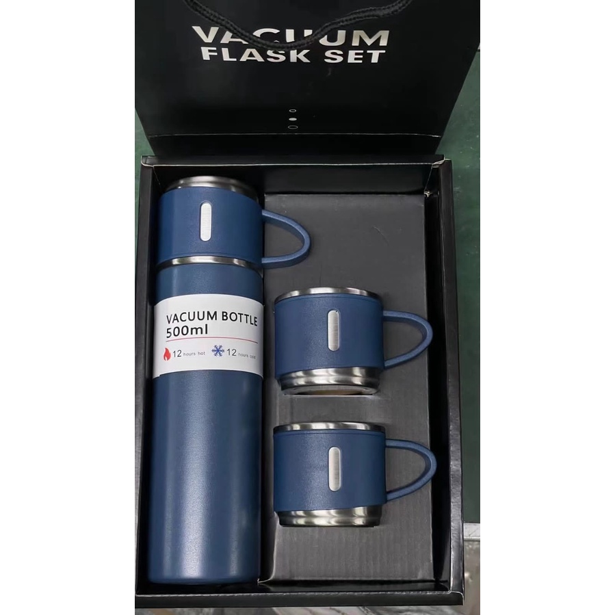 TERMOS SULTAN VACUUM FLASK SET 3IN1 - THERMOS VACUUM 500ML FLASK GIFT SET PREMIUM WITH BOX DAN PAPERBAG