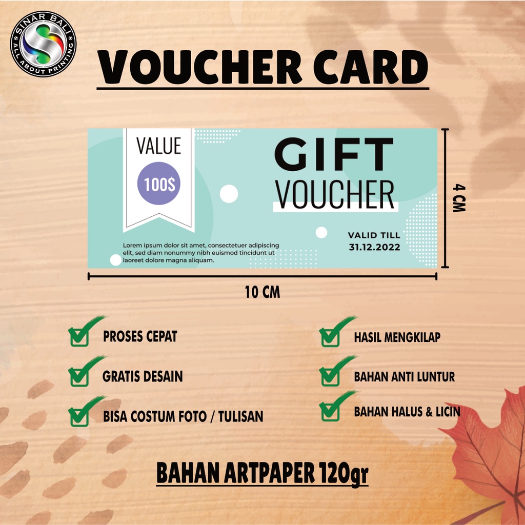 cetak voucher / kupon diskon / custom voucher gift / cetak kupon / karcis / tiket event