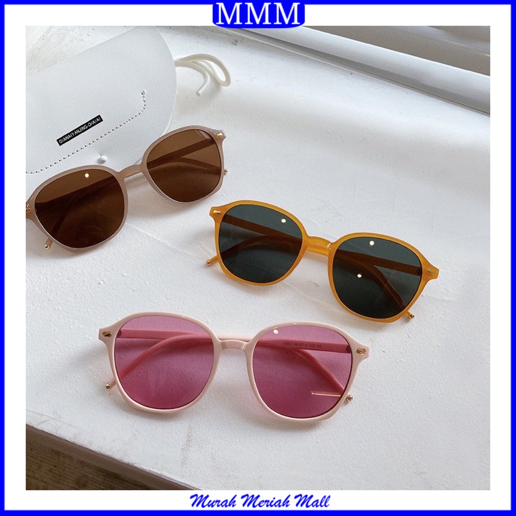 MMM Kacamata Wanita Hitam Korea Fashion Retro 6502 Kaca Mata Ulzzang Vintage Sunglasses Pantai Korean Impor Murah