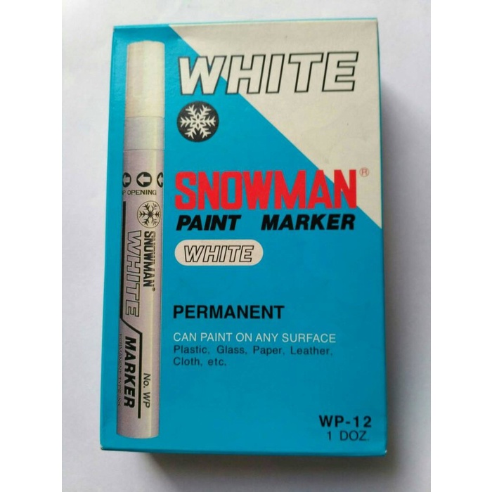 

Spidol Paint White Marker WP-12 Snowman ( Per Lusin )