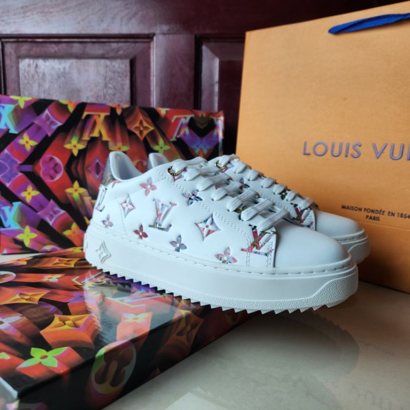 sepatu wanita sneaker lv cewek terbaru p1shoes mirror sepatu putih run away terlaris