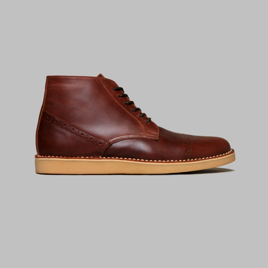 ARTAP Footwear - Sepatu Kulit Asli Boot Boots Pria - Tefaro Brown Cream