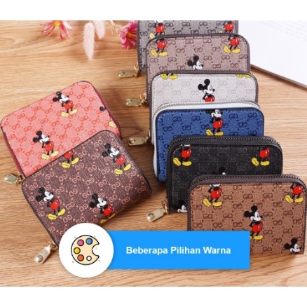 DOMPET KARTU WANITA D1000 DOMPET KARTU / DOMPET ATM KARAKTER MICKY MOUSE LUCU CARD HOLDER WALLET | FADHILAH SHOP BJB