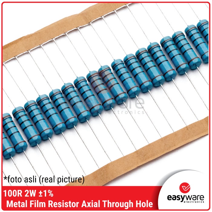 Resistor 100 Ohm 2W 1% Metal Film Resistor 100R 2 Watt Axial