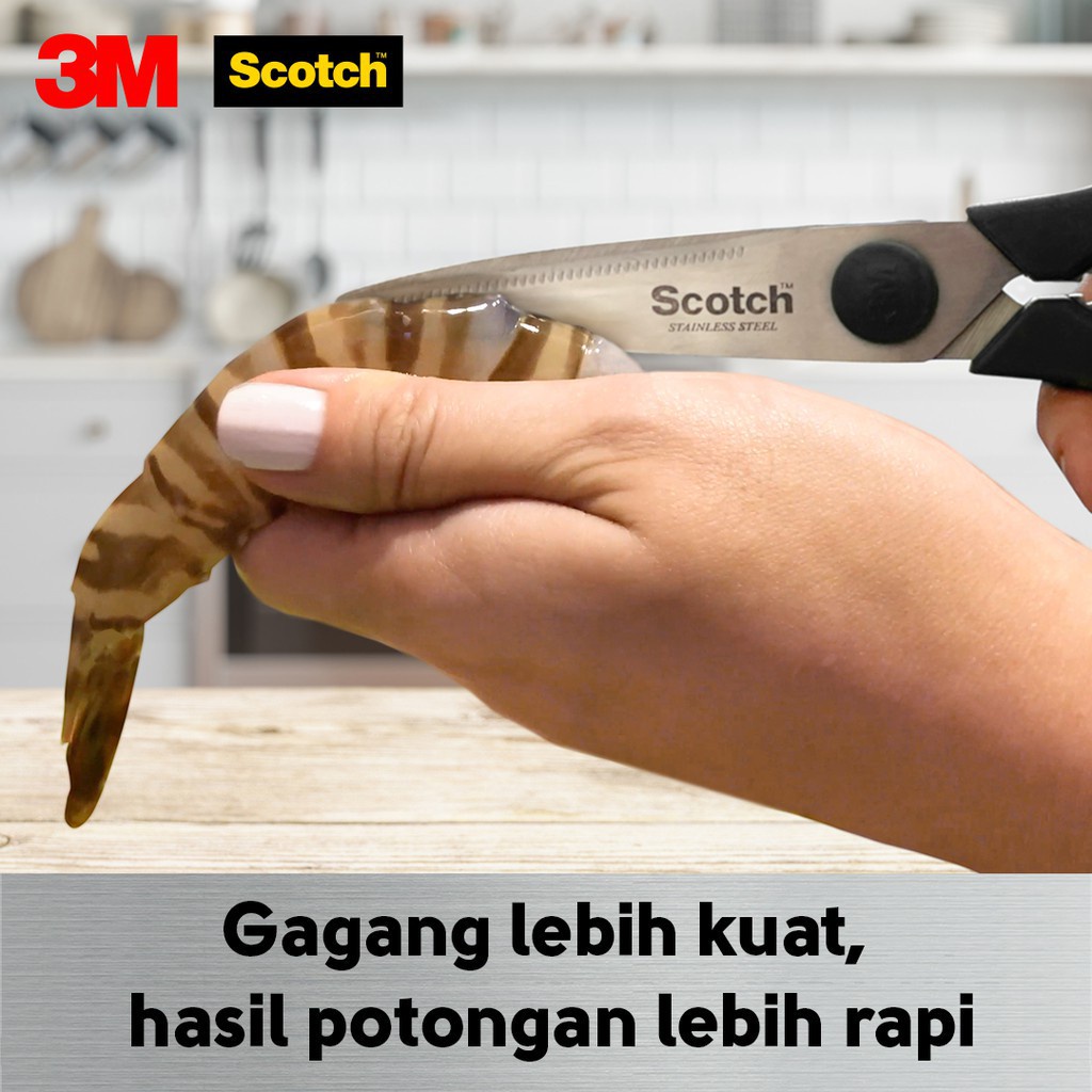 3M™ Scotch™ Kitchen Scissors, Bilah kuat &amp; tahan lama, 1 pc, Untuk memotong berbagai keperluan dapur